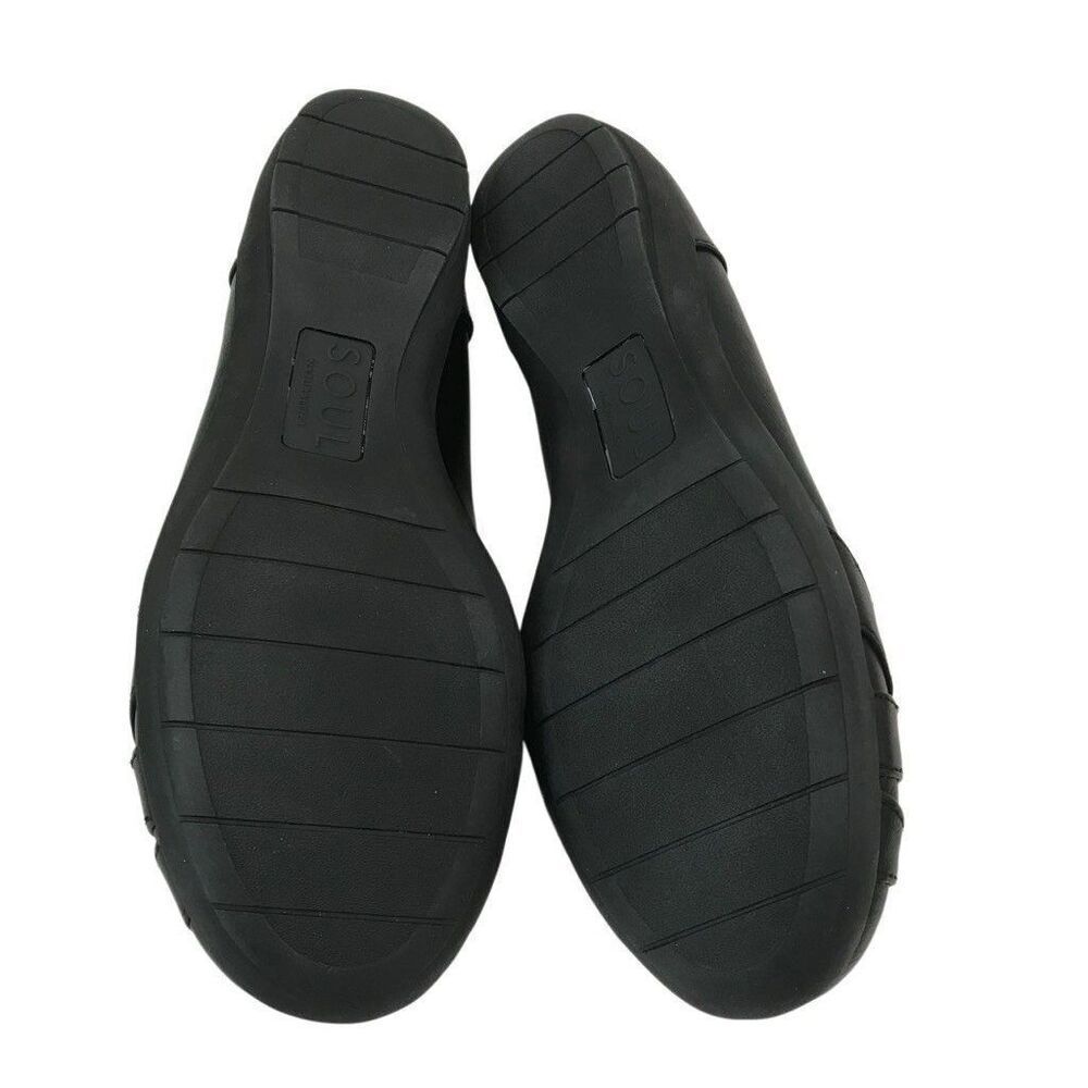 SOUL Naturalizer Womens Gift Black Slip On Flats Shoes 8W Comfort - Picture 2 of 7